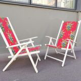 Pair of foldable garden chairs