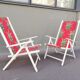 Paire de fauteuils de jardin pliables