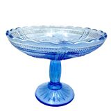 Blue platter from Ząbkowice, Poland, 1970s.