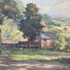 Paysage de ferme signé XIX-XXEME siècle