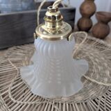 Baladeuse vintage – Tulipe en verre et fil doré, charme rétro