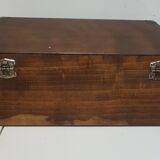 Valise ancienne en bois années 1960