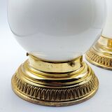 Pair of white opaline sconces
