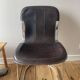 4 c2 chairs by cidue italy, in chrome metal and dark brown leather. 1970s.