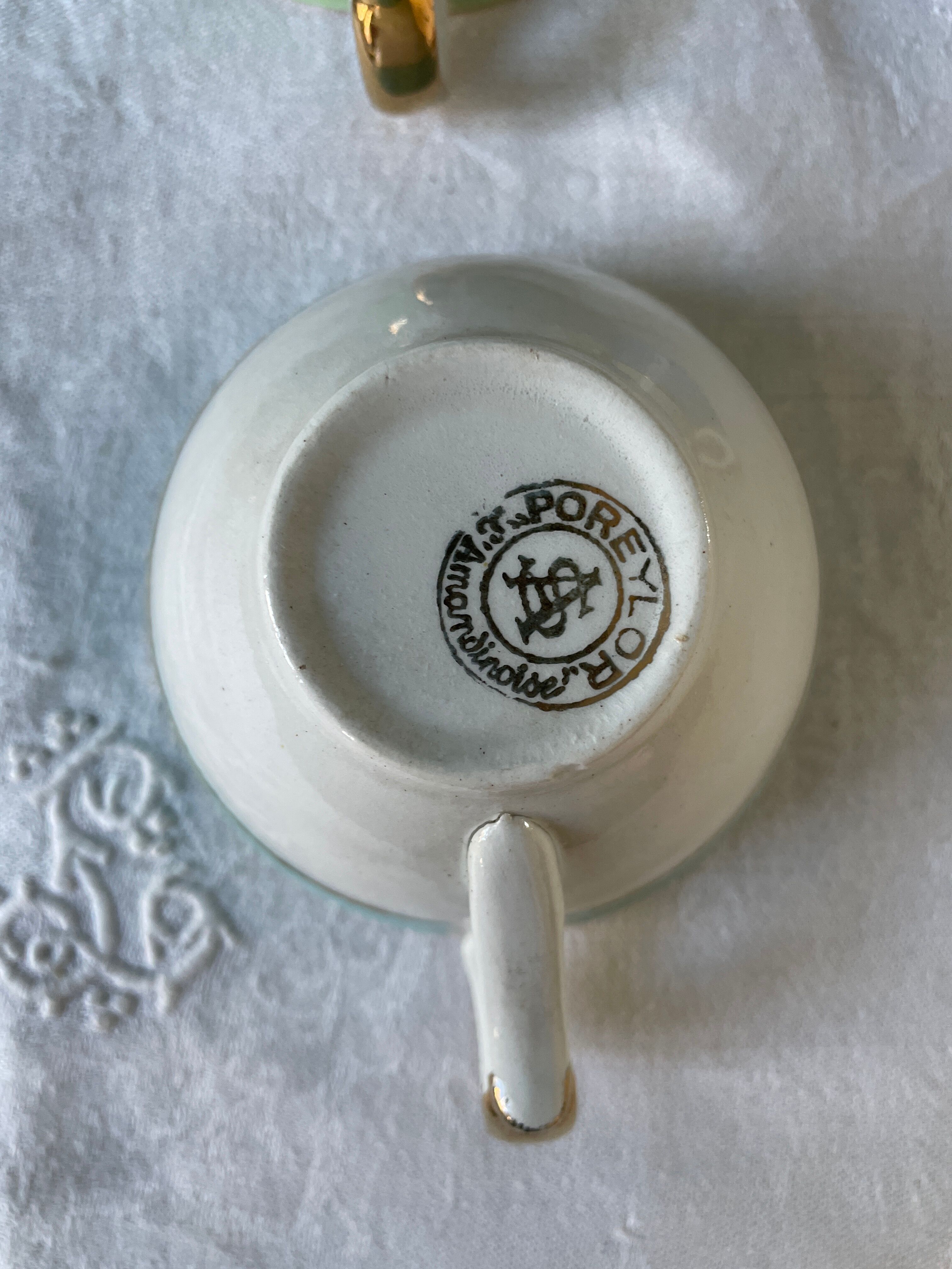 Set of 7 vintage coffee cups Poreylor L'Amandinoise