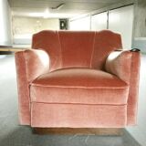 Fauteuil club art deco années 30/40 à système tablettes