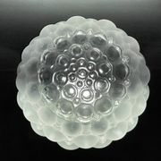 Grande lampe de table en bois avec verre dépoli