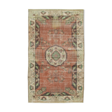 Tapis beige des années 1980 tissé à la main d'Anatolie 192 cm x 326 cm