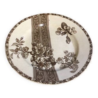 Iron earth fruit bowl Rare sepia decor