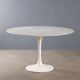Vintage style Tulipe table in enamelled aluminium, Italian design from the 1980s.