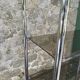 Vintage 1970s Rectangular Chrome High Shelf with 5 Smoked Glass Shelves