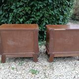 Paire de tables de chevet en chêne