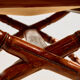 Walnut armchair with bamboo design