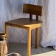 Petrified wood side table, black heart, beige bark, H35 D22 - 3330