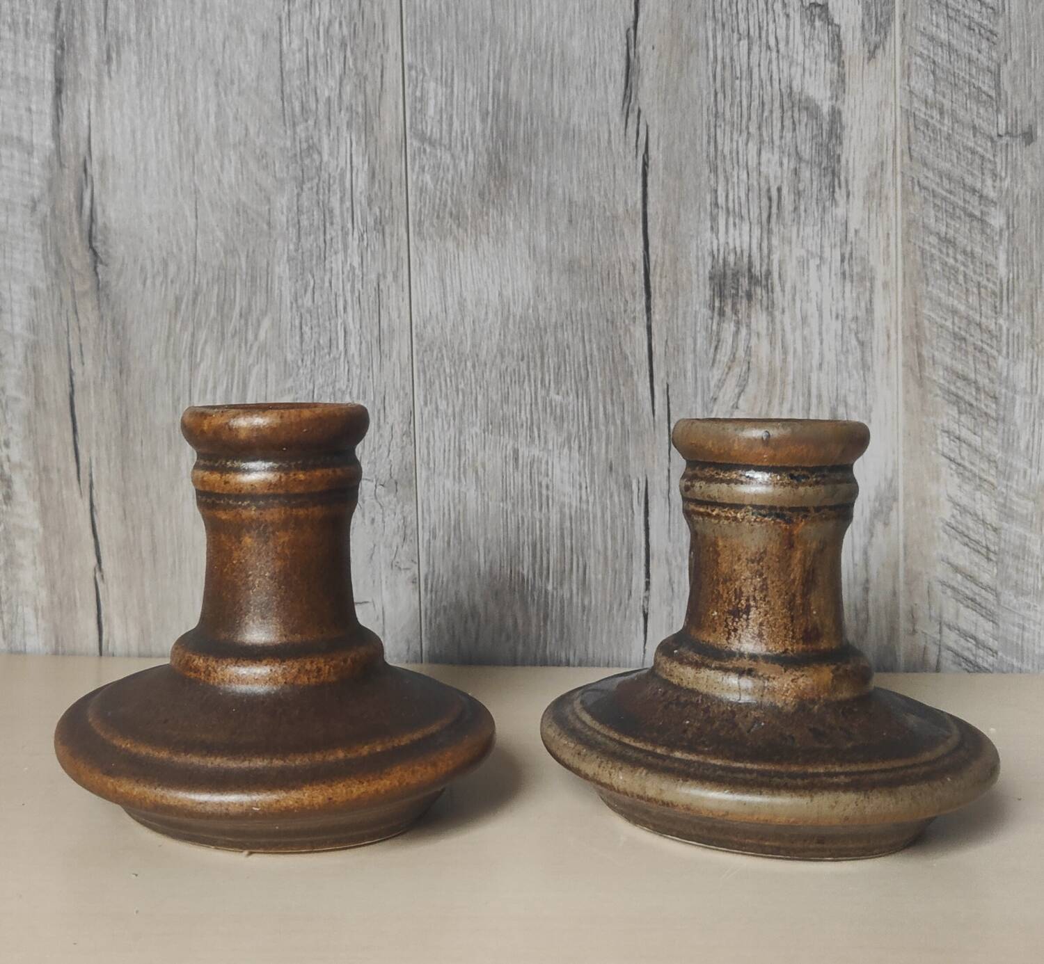 Pair of ceramic candlesticks