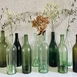 Series of ten old bottles