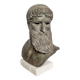 Bust of Poseidon in patinated plaster on plaster base,