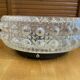 Vintage Black Metal Support + Moulded Glass Ceiling Light Fixture