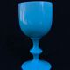 Calyx cut in blue opaline glass Portieux