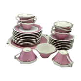 Coffee service and art deco cake