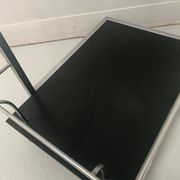 20th century chrome metal rolling serving table