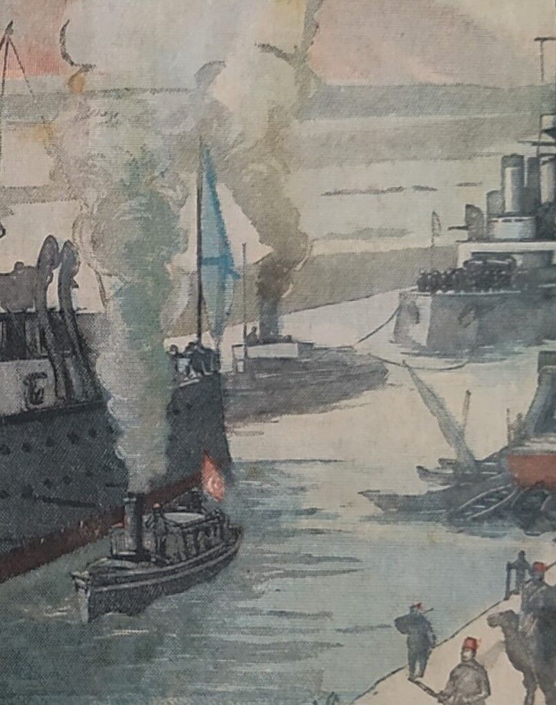 The Baltic squadron crosses the Suez Canal in 1904