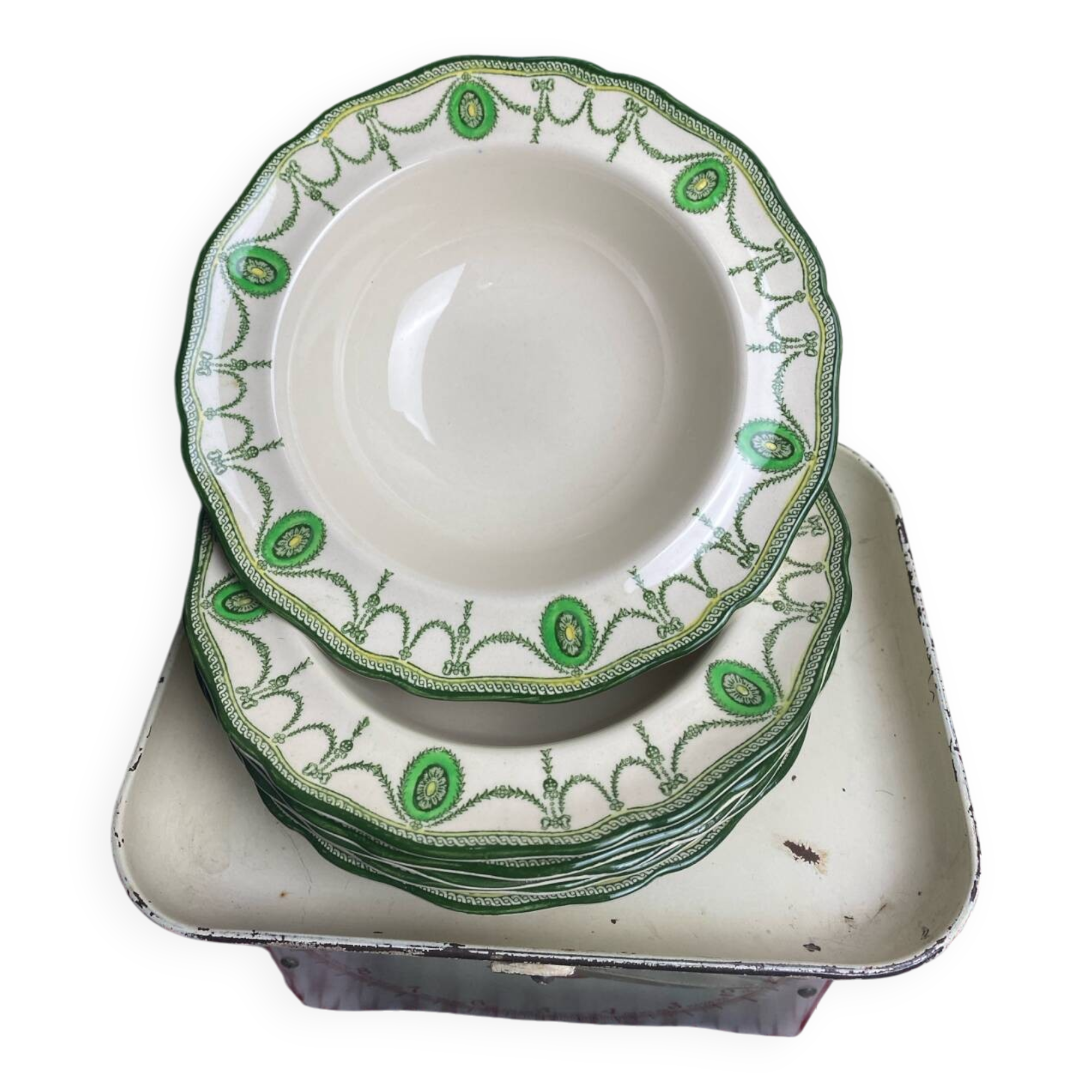 Set of 6 antique Royal Doulton bowls