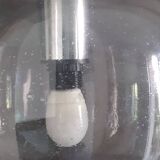 vintage 1970 Limburg bubble glass and chrome pendant light