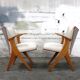 Fauteuil vintage beige clair