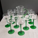 Carafe and balloon glasses for Alsace wine