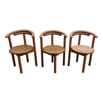Chaises en pin année 60-70 Rainer Daumiller
