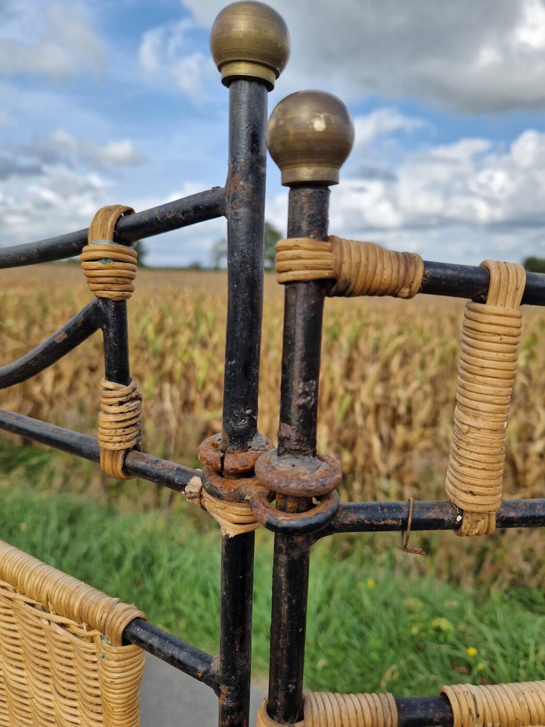 Vintage wrought iron screen