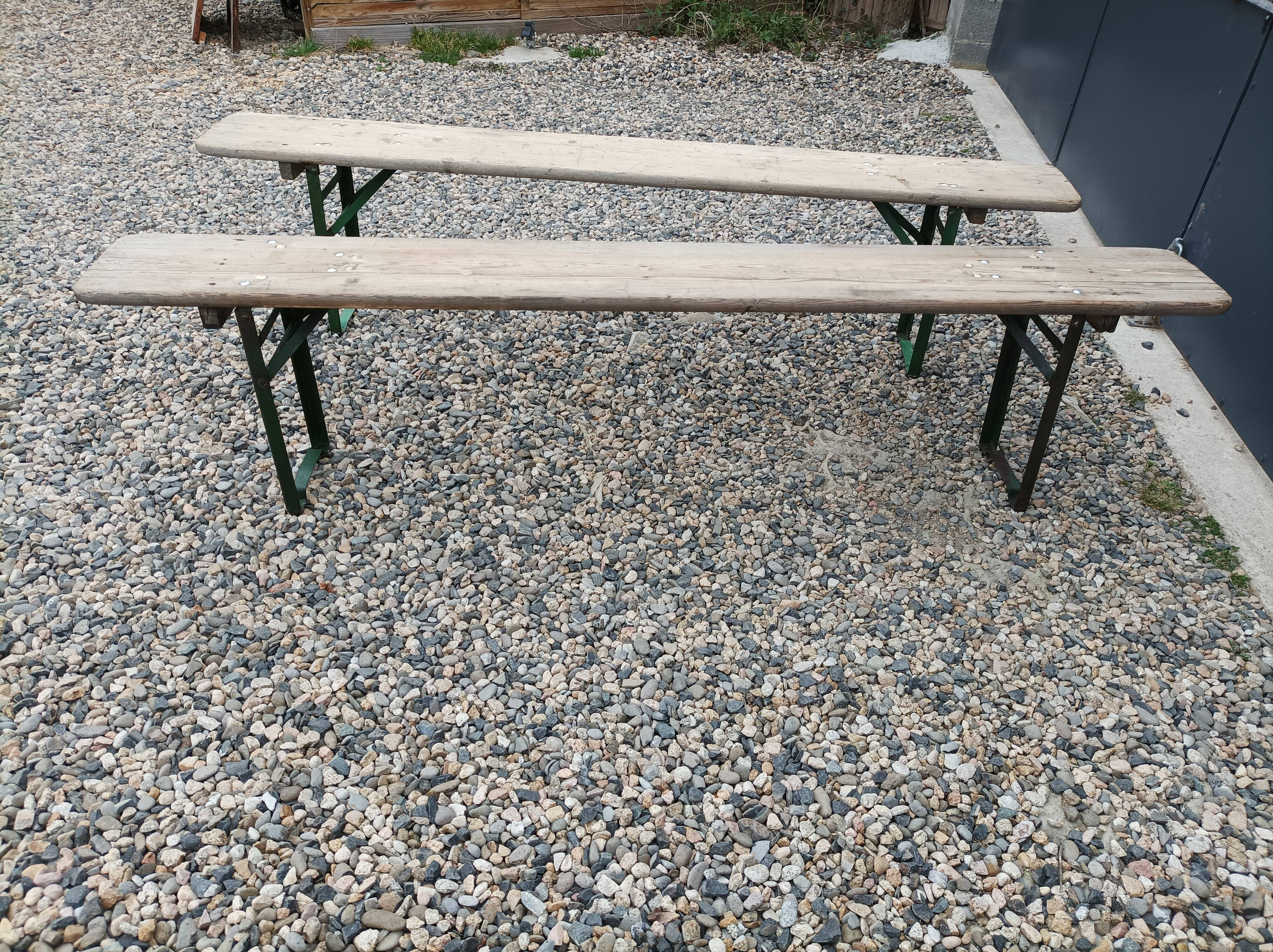 Old foldable bench of fair