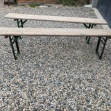 Old foldable bench of fair