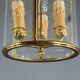 Cylindrical lantern in gilded bronze in the Louis XV style, 20th century.