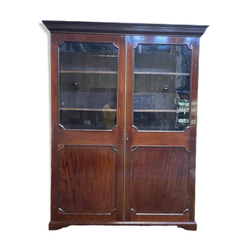 Bibliothèque - Vitrine anglaise en acajou