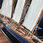 Large model of a three-masted ship, 105 cm x 100 cm x 20 cm.