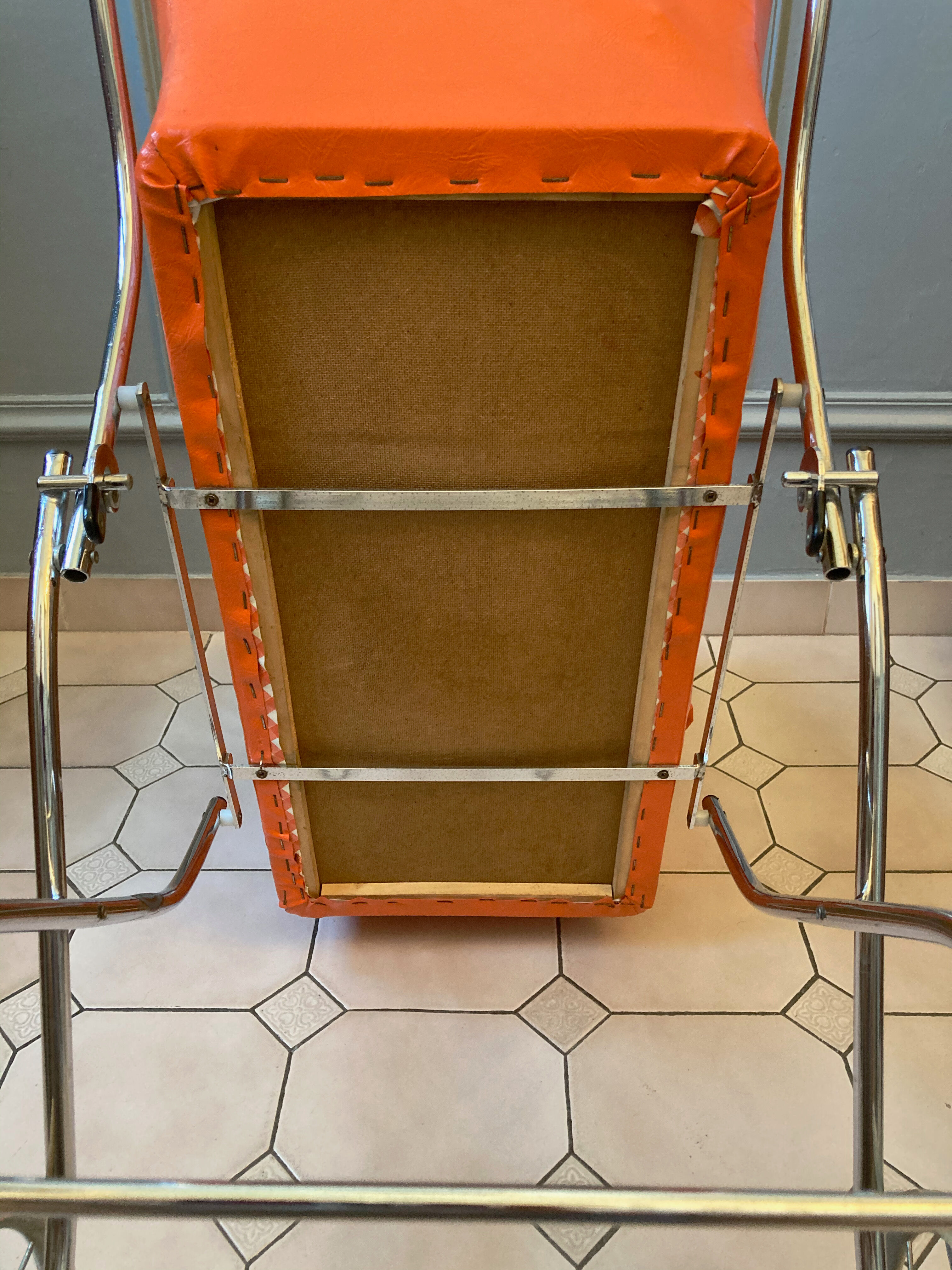 Vintage landau orange and chrome around 1970