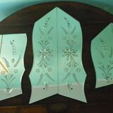 Double Venetian mirror, asymmetrical, beveled