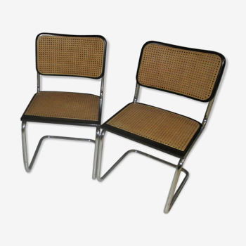 Paire de chaises Cesca b32 Marcel Breuer vintage 1970