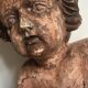 Bust old child in plaster stamped l.j.c.