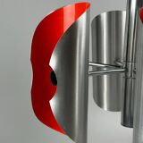 60s 70s 6-flame Sputnik candlestick metal chrome space age design