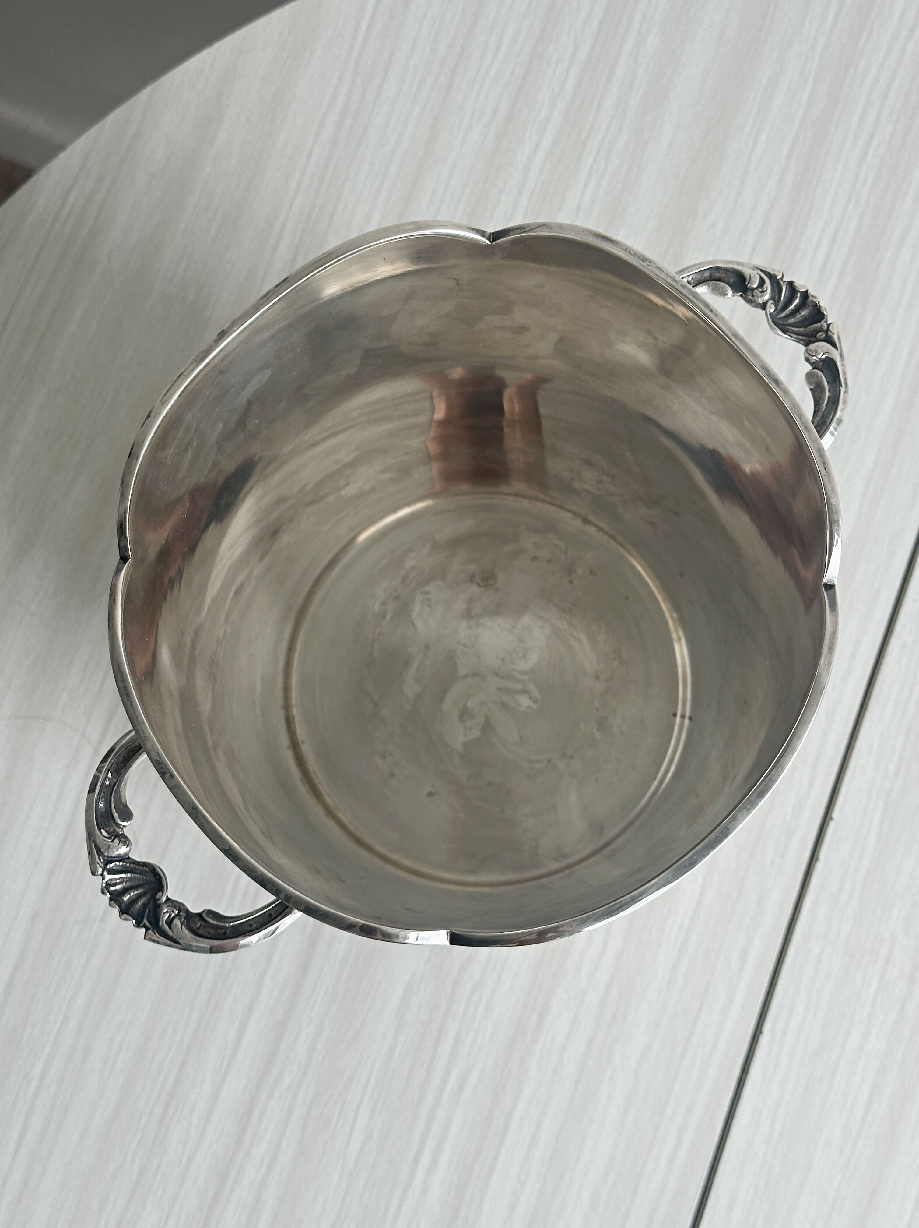 Antique silver-plated ice bucket