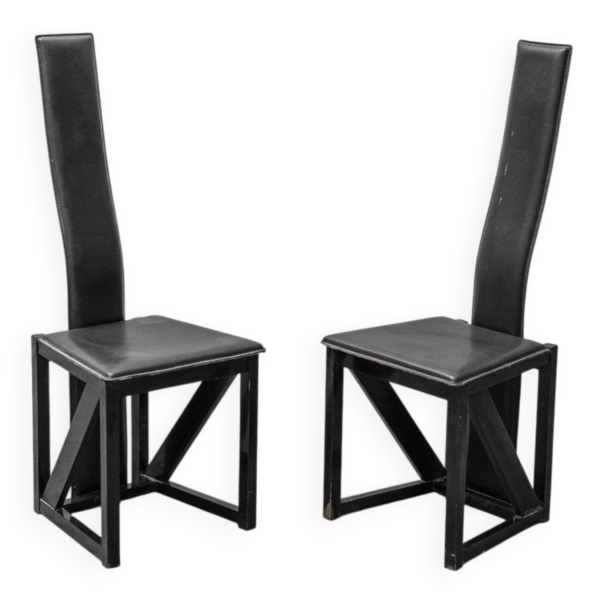 Paire de chaises Edo par Kisho Kurokawa pour PPM, vintage moderniste des années 1980.