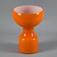 1970s Italian Space-Age Orange Glass Mushroom Vase