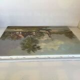 Tableau paysage Hollandais huile sur toile signée