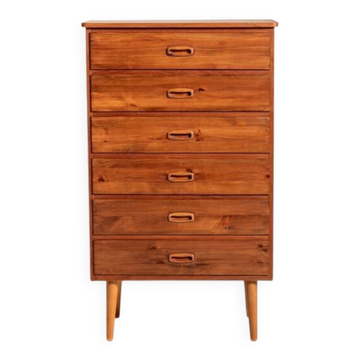 Commode scandinave haute à six tiroirs
