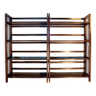 Etagères de bouquiniste pliantes des années 70