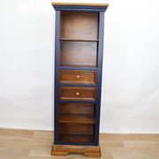 Renovated bookcase with 4 shelves and 2 drawers, France 1960