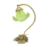 Lampe en laiton et tulipe signée "Vianne"